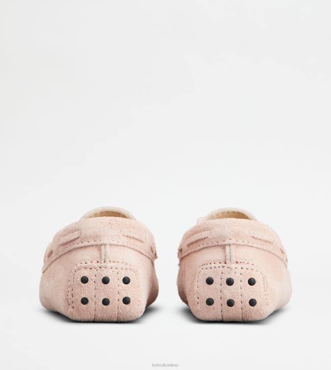 Tod\'s 8NXV625 Ružová ženy juniorské gommino vodičské topánky v semišovej úprave