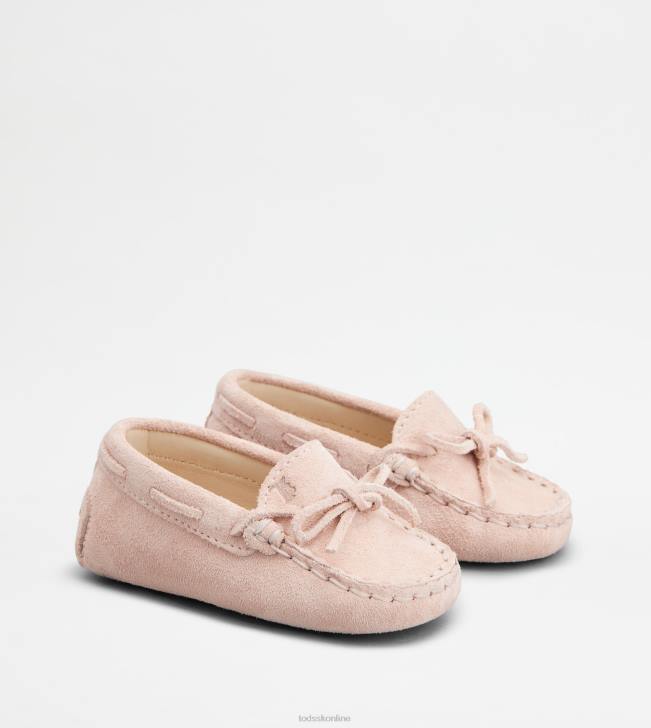 Tod\'s 8NXV625 Ružová ženy juniorské gommino vodičské topánky v semišovej úprave