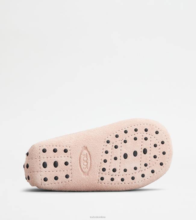 Tod\'s 8NXV625 Ružová ženy juniorské gommino vodičské topánky v semišovej úprave