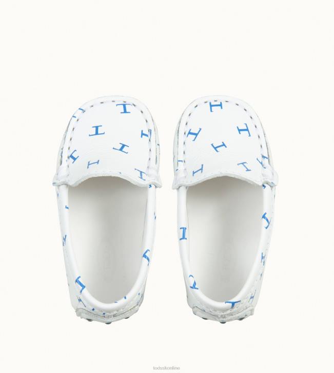 Tod\'s 8NXV626 biely ženy gommino vodičské topánky z nubuku
