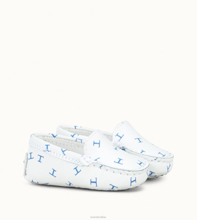 Tod\'s 8NXV626 biely ženy gommino vodičské topánky z nubuku