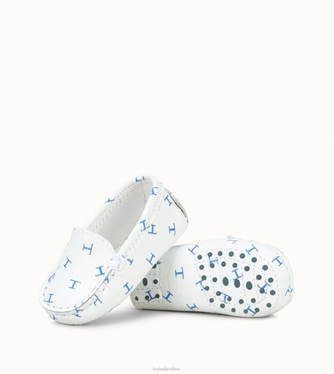 Tod\'s 8NXV626 biely ženy gommino vodičské topánky z nubuku