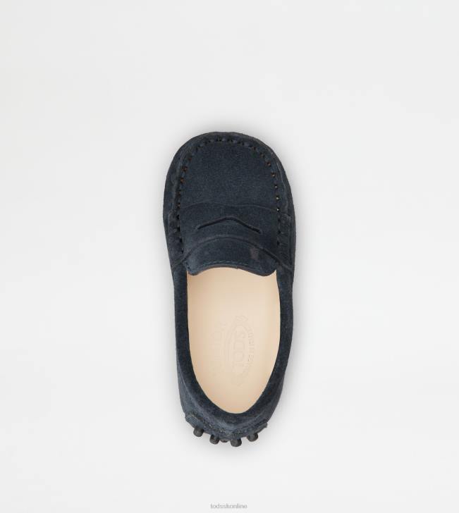 Tod\'s 8NXV627 Modrá ženy juniorské gommino vodičské topánky v semišovej úprave