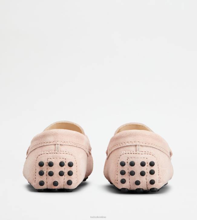 Tod\'s 8NXV628 Ružová ženy juniorské gommino vodičské topánky v semišovej úprave