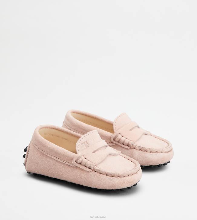 Tod\'s 8NXV628 Ružová ženy juniorské gommino vodičské topánky v semišovej úprave
