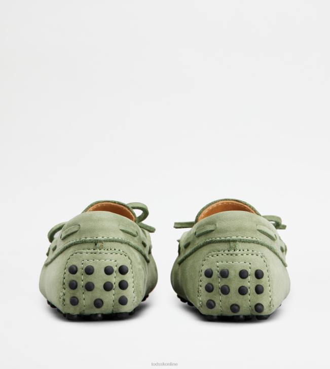 Tod\'s 8NXV630 zelená ženy juniorské gommino vodičské topánky z nubuku