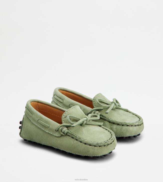 Tod\'s 8NXV630 zelená ženy juniorské gommino vodičské topánky z nubuku