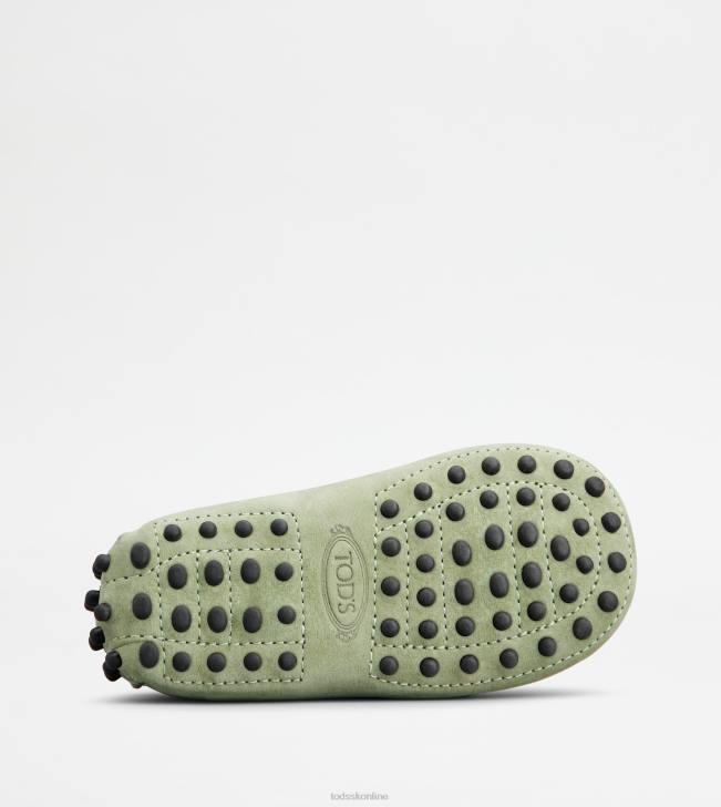 Tod\'s 8NXV630 zelená ženy juniorské gommino vodičské topánky z nubuku