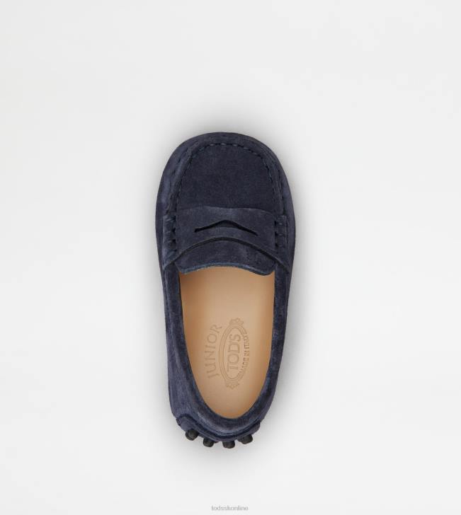 Tod\'s 8NXV631 Modrá ženy juniorské gommino vodičské topánky v semišovej úprave