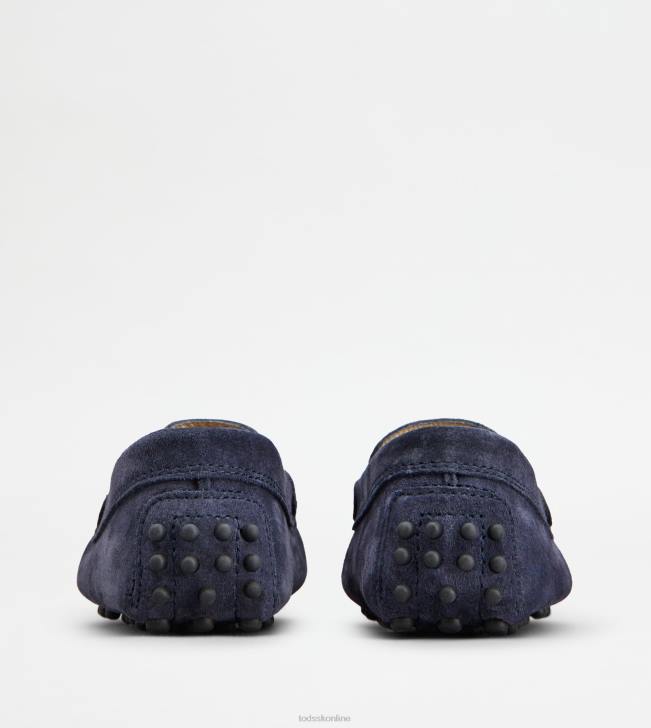 Tod\'s 8NXV631 Modrá ženy juniorské gommino vodičské topánky v semišovej úprave