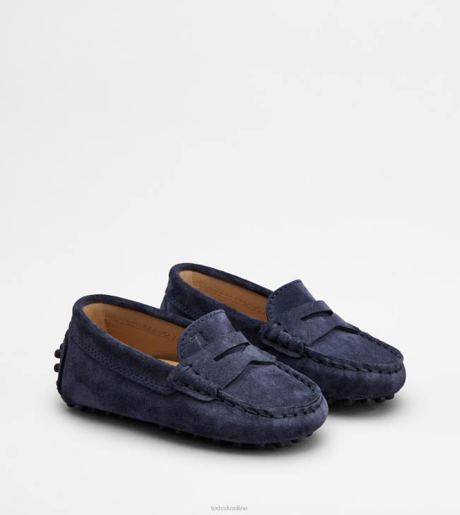 Tod\'s 8NXV631 Modrá ženy juniorské gommino vodičské topánky v semišovej úprave