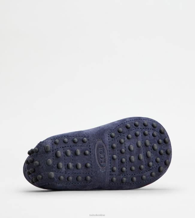 Tod\'s 8NXV631 Modrá ženy juniorské gommino vodičské topánky v semišovej úprave