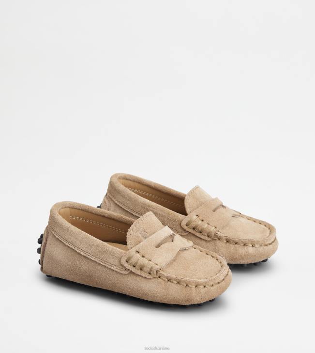 Tod\'s 8NXV632 béžová ženy juniorské gommino vodičské topánky v semišovej úprave
