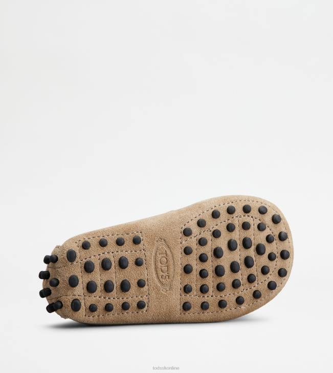 Tod\'s 8NXV632 béžová ženy juniorské gommino vodičské topánky v semišovej úprave