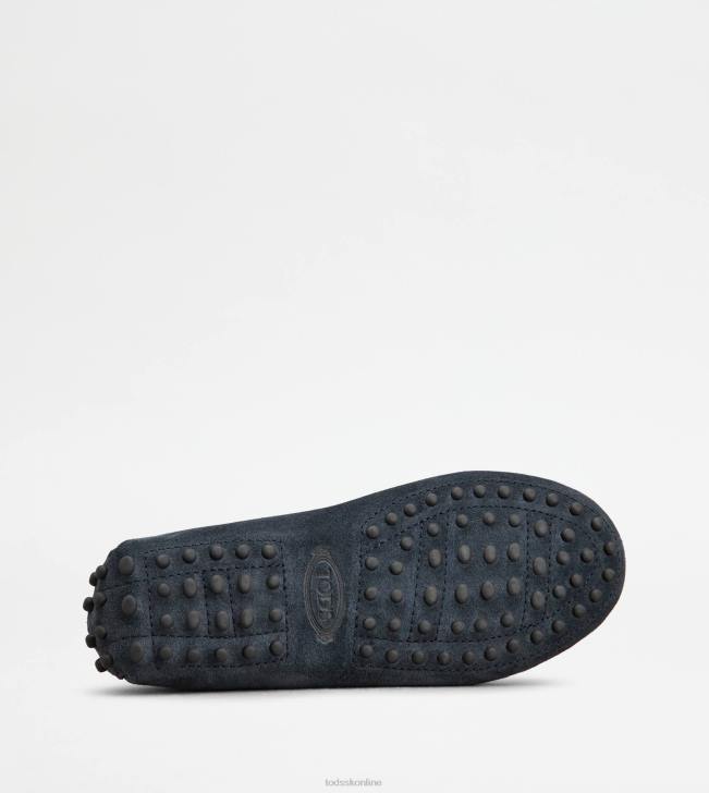 Tod\'s 8NXV633 Modrá ženy juniorské gommino vodičské topánky v semišovej úprave