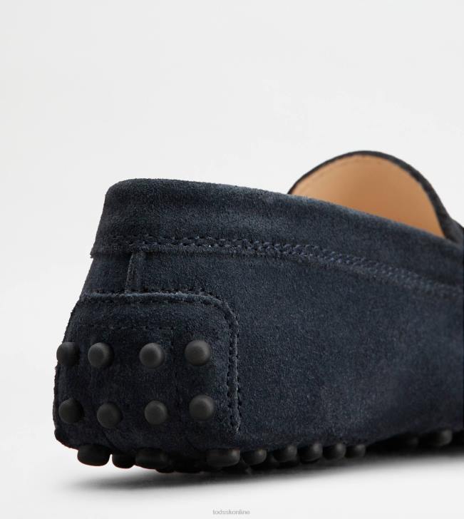 Tod\'s 8NXV633 Modrá ženy juniorské gommino vodičské topánky v semišovej úprave