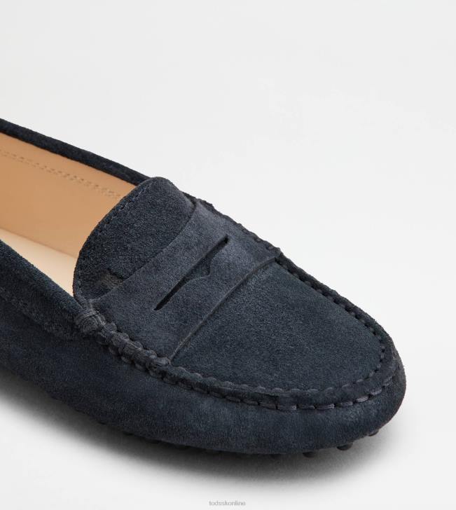 Tod\'s 8NXV633 Modrá ženy juniorské gommino vodičské topánky v semišovej úprave