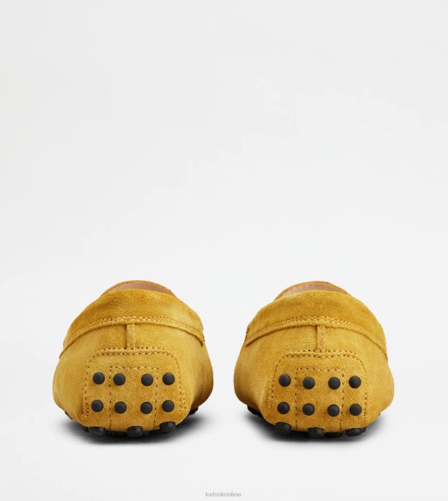 Tod\'s 8NXV634 žltá ženy juniorské gommino vodičské topánky v semišovej úprave