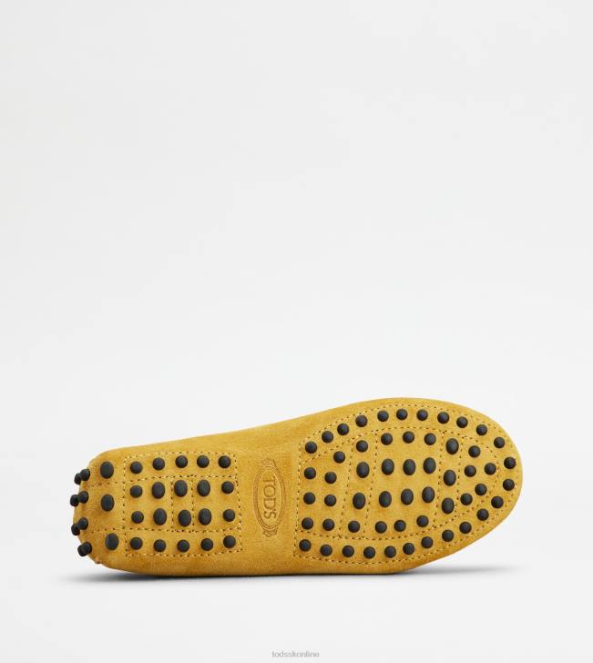 Tod\'s 8NXV634 žltá ženy juniorské gommino vodičské topánky v semišovej úprave