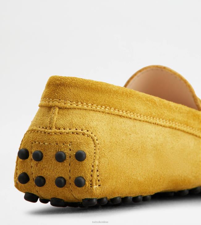 Tod\'s 8NXV634 žltá ženy juniorské gommino vodičské topánky v semišovej úprave