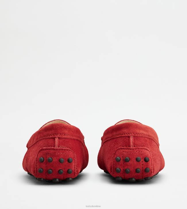 Tod\'s 8NXV635 červená ženy juniorské gommino vodičské topánky v semišovej úprave