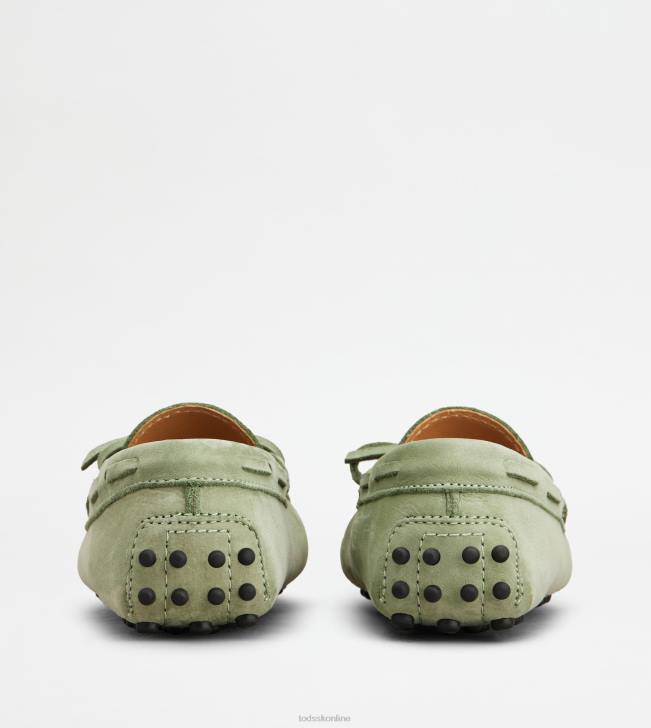 Tod\'s 8NXV636 zelená ženy juniorské gommino vodičské topánky z nubuku