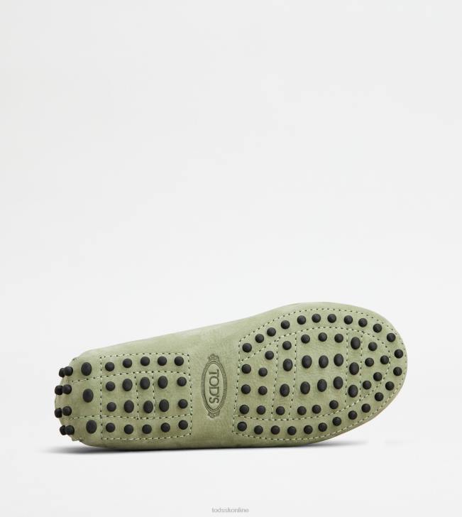 Tod\'s 8NXV636 zelená ženy juniorské gommino vodičské topánky z nubuku