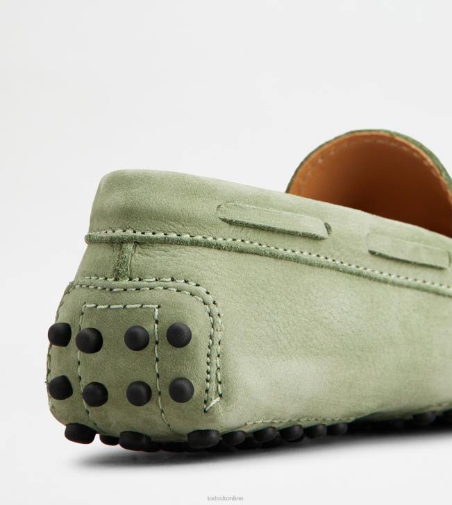 Tod\'s 8NXV636 zelená ženy juniorské gommino vodičské topánky z nubuku