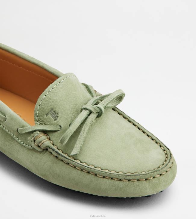 Tod\'s 8NXV636 zelená ženy juniorské gommino vodičské topánky z nubuku