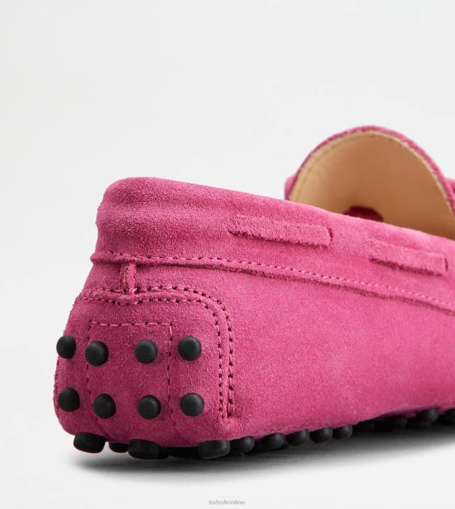 Tod\'s 8NXV637 Ružová ženy juniorské gommino vodičské topánky v semišovej úprave