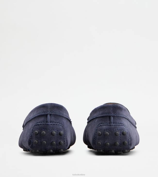 Tod\'s 8NXV638 Modrá ženy juniorské gommino vodičské topánky v semišovej úprave