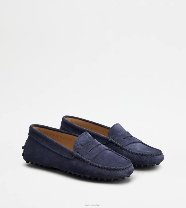 Tod\'s 8NXV638 Modrá ženy juniorské gommino vodičské topánky v semišovej úprave