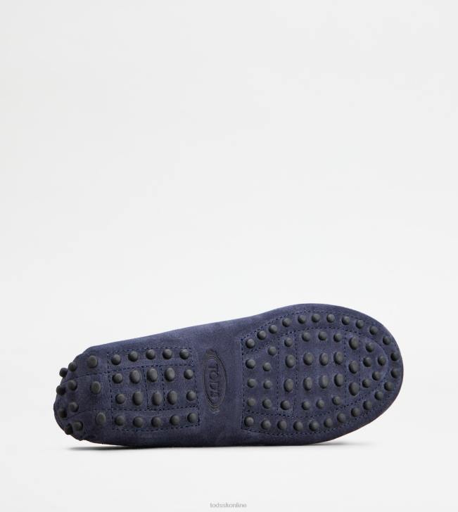 Tod\'s 8NXV638 Modrá ženy juniorské gommino vodičské topánky v semišovej úprave