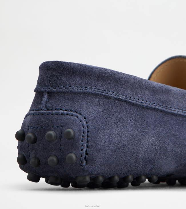 Tod\'s 8NXV638 Modrá ženy juniorské gommino vodičské topánky v semišovej úprave