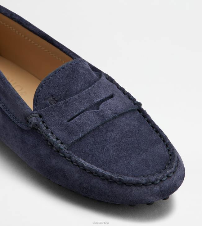 Tod\'s 8NXV638 Modrá ženy juniorské gommino vodičské topánky v semišovej úprave