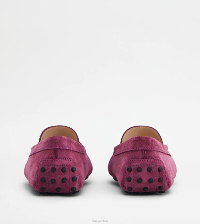 Tod\'s 8NXV102 fialový ženy gommino vodičské topánky zo semišu