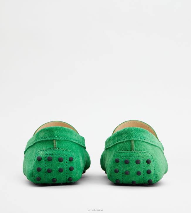 Tod\'s 8NXV103 zelená ženy gommino vodičské topánky zo semišu