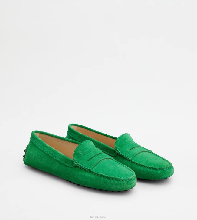 Tod\'s 8NXV103 zelená ženy gommino vodičské topánky zo semišu