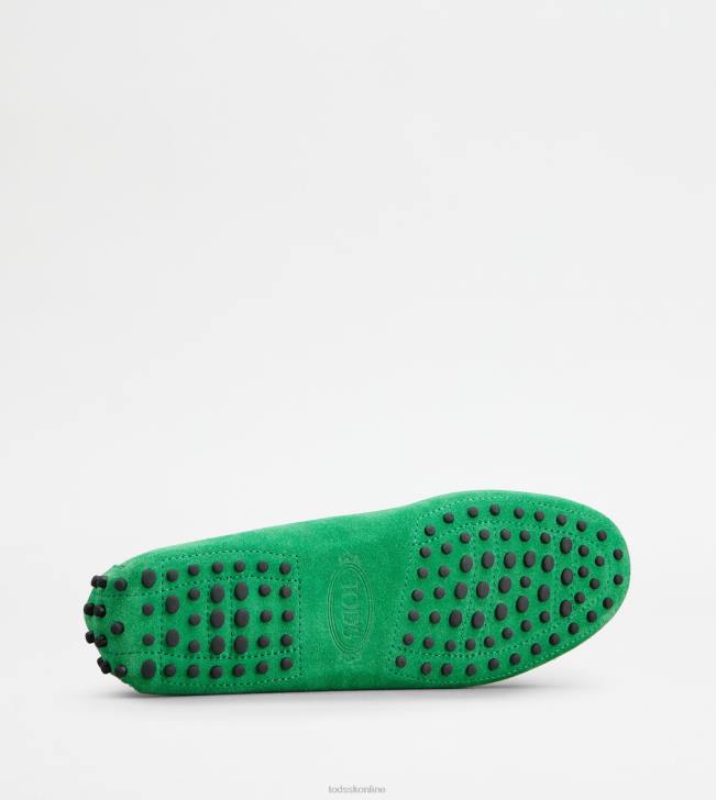 Tod\'s 8NXV103 zelená ženy gommino vodičské topánky zo semišu