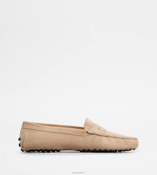 Tod's 8NXV104 béžová ženy gommino vodičské topánky zo semišu