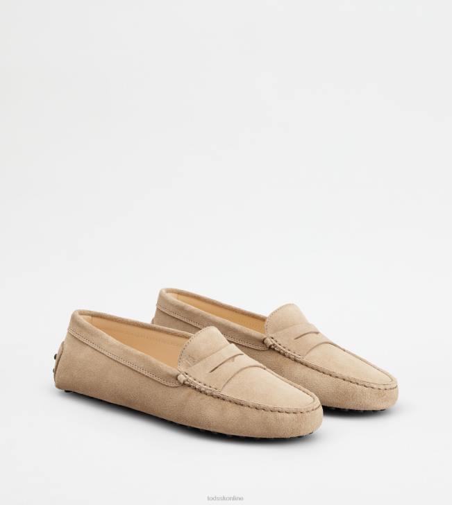 Tod\'s 8NXV104 béžová ženy gommino vodičské topánky zo semišu