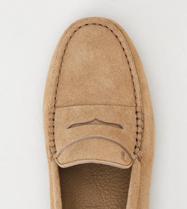 Tod\'s 8NXV104 béžová ženy gommino vodičské topánky zo semišu