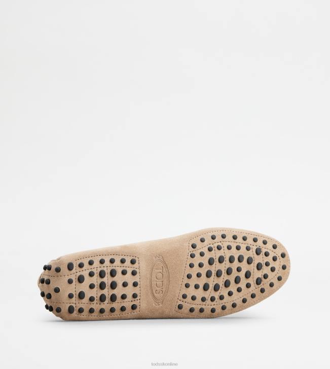 Tod\'s 8NXV104 béžová ženy gommino vodičské topánky zo semišu