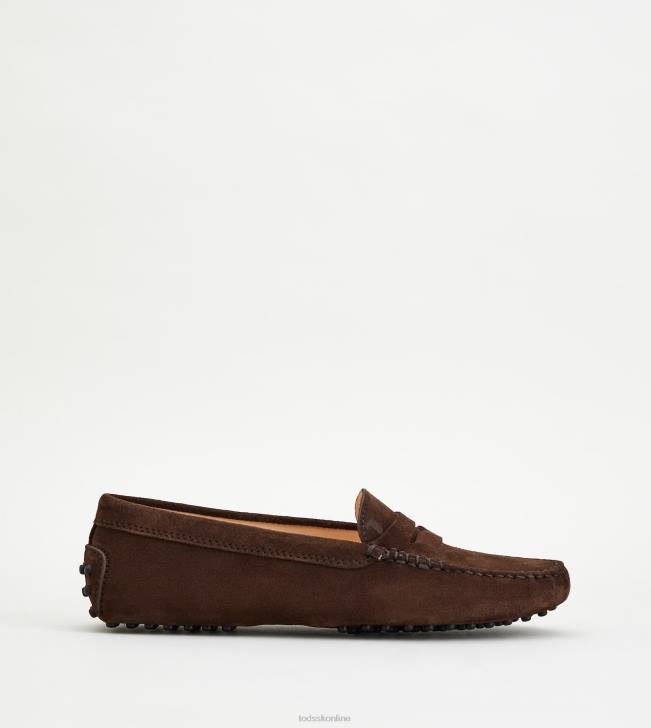 Tod's 8NXV105 hnedá ženy gommino vodičské topánky zo semišu