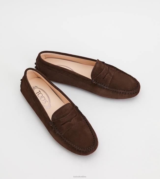 Tod\'s 8NXV105 hnedá ženy gommino vodičské topánky zo semišu
