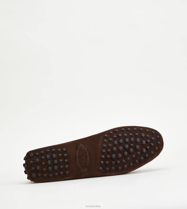 Tod\'s 8NXV105 hnedá ženy gommino vodičské topánky zo semišu
