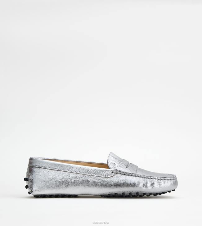 Tod's 8NXV106 striebro ženy gommino vodičské topánky v koži