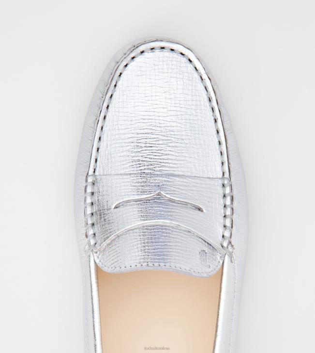 Tod\'s 8NXV106 striebro ženy gommino vodičské topánky v koži