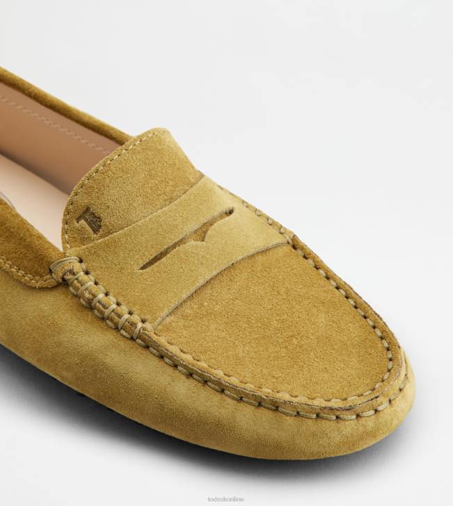 Tod\'s 8NXV107 zelená ženy gommino vodičské topánky zo semišu