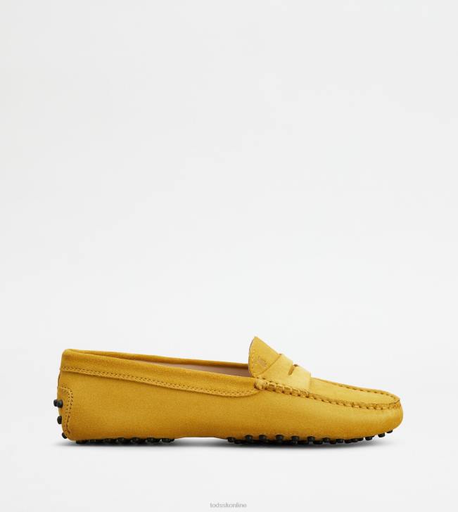 Tod's 8NXV108 žltá ženy gommino vodičské topánky zo semišu